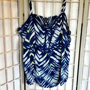 Torrid shoulder strap smoked blue and green smoked top 4
